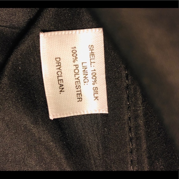 WHBM Black Silk Dress Strapless Size 2 - Picture 8 of 8